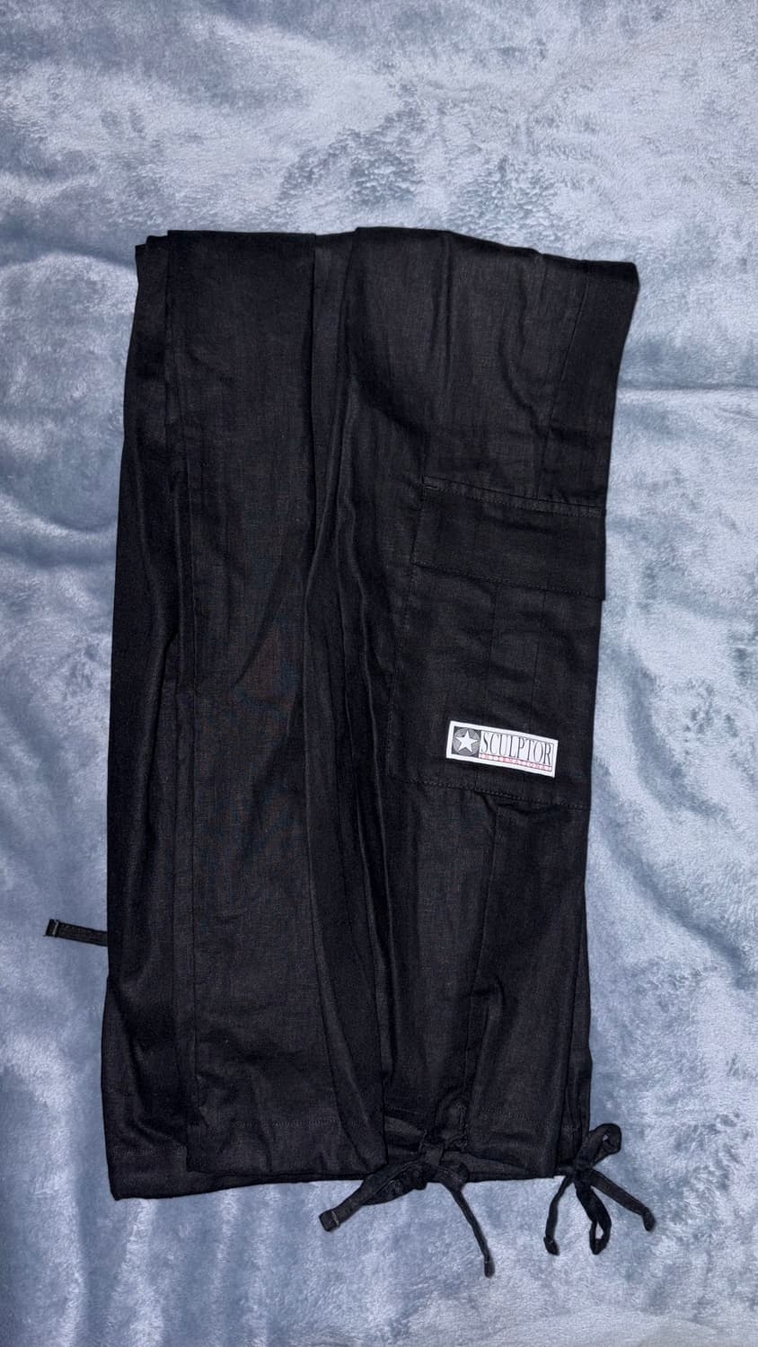 스컬프터 린넨 카고 조거 팬츠 블랙 상품이미지2