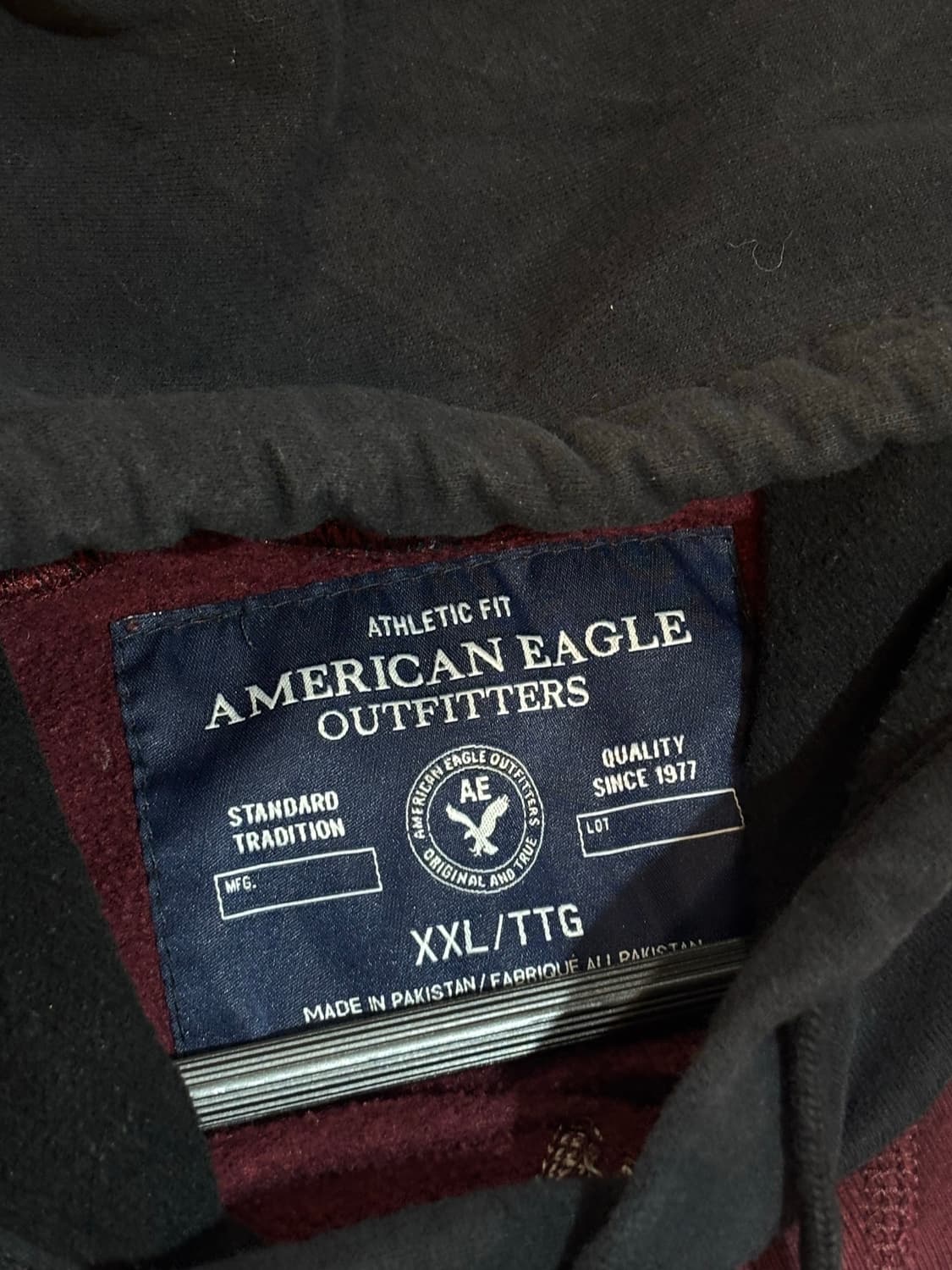 아메리칸이글 버건디 후드티 XXL사이즈 상품이미지5