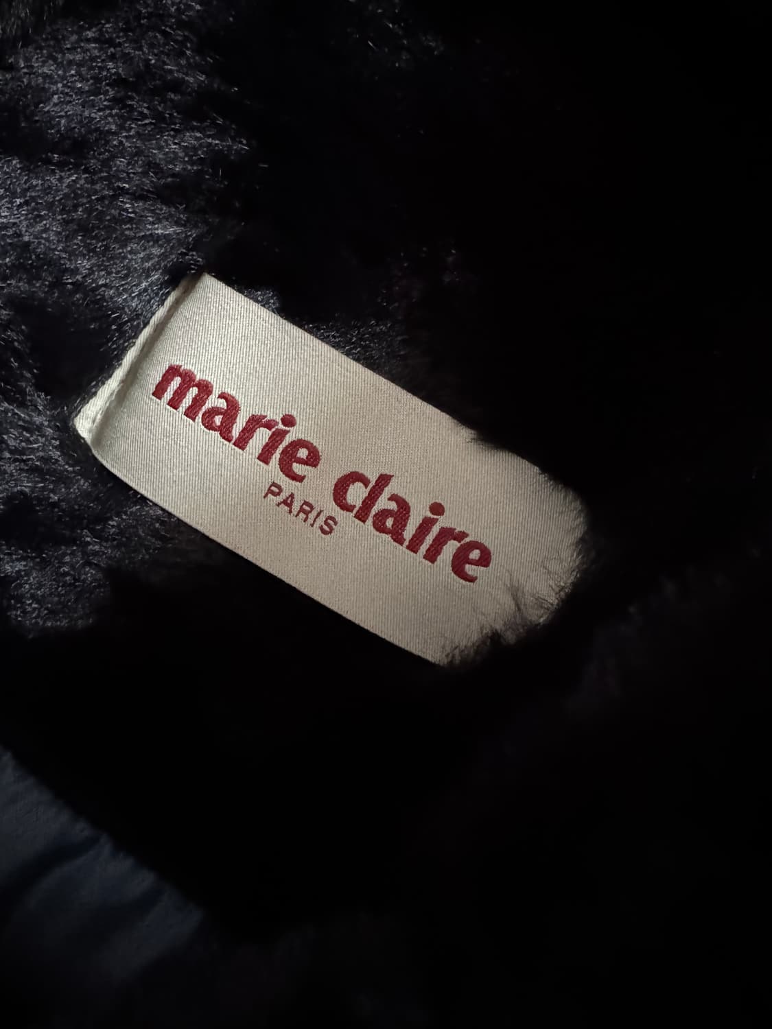 여성 마리끌레르 배색 페이크 퍼 하프 코트 40 상품이미지3