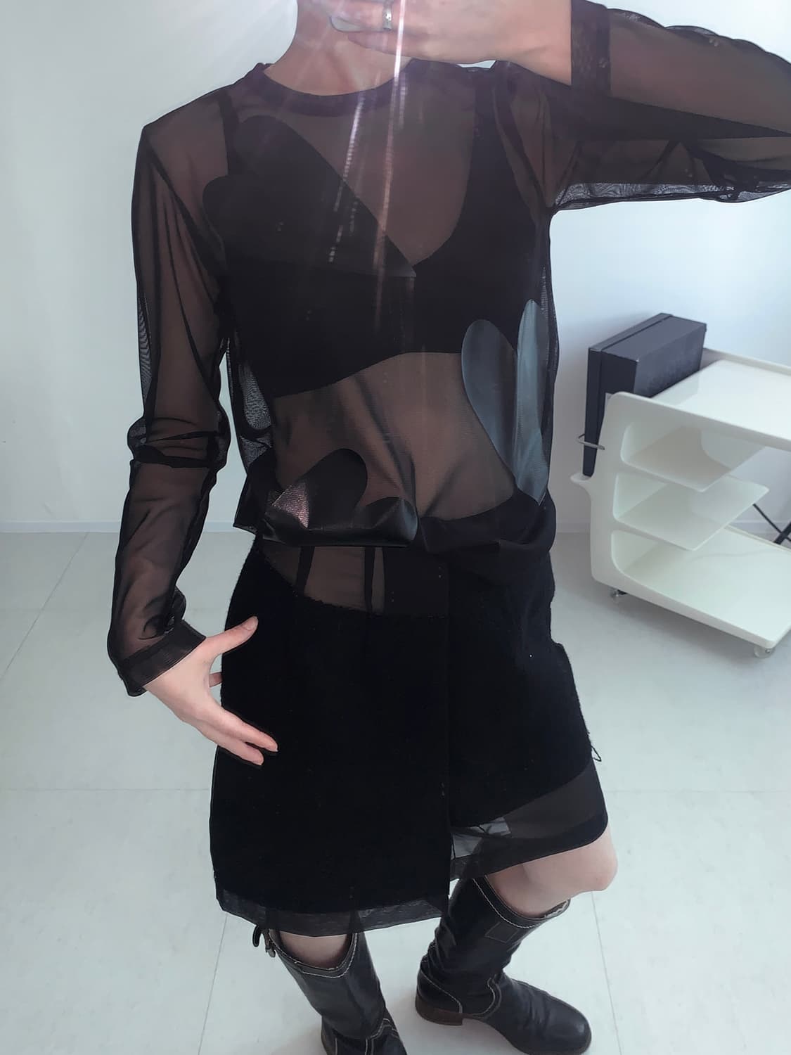 Heart Mesh T-shirt 상품이미지1