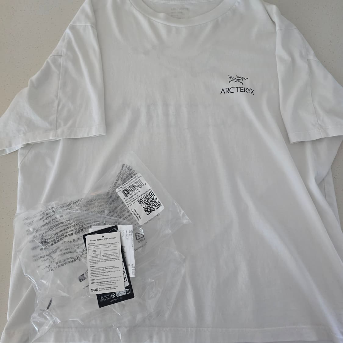 (XL) 아크테릭스 반팔 티셔츠 화이트 상품이미지1