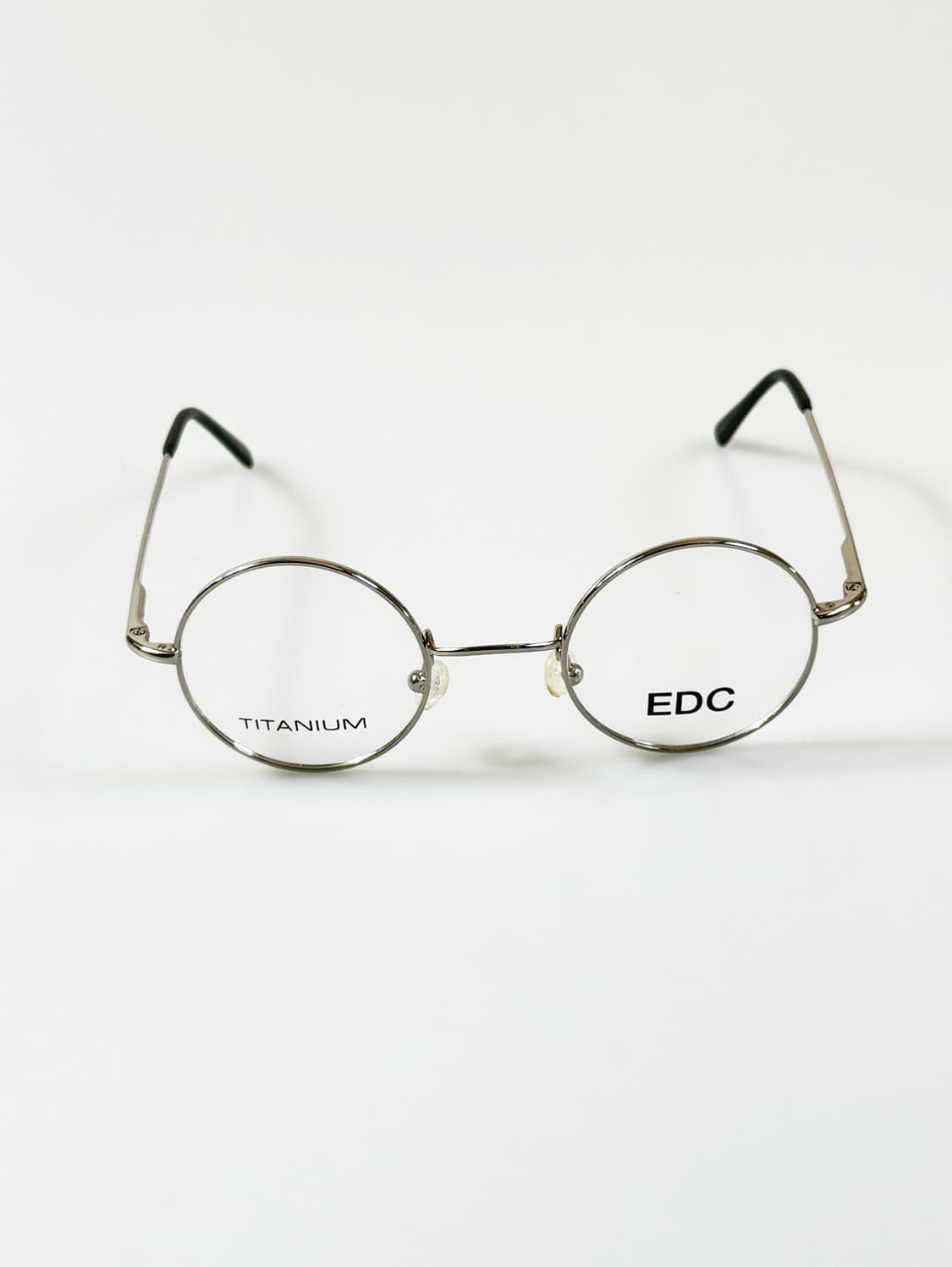 EDC 실버 티타늄 보스톤 프레임 빈티지 안경 상품이미지1