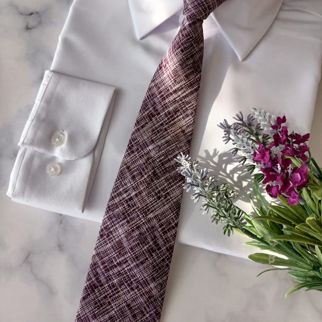 기라로쉬 퍼플 텍스처 패턴 슬림 넥타이 8cm A+등급 A18988
 상품이미지5