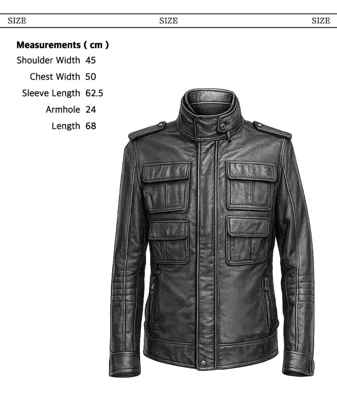 ALL0POP 양가죽 M-65 타입 레더 자켓 상품이미지2