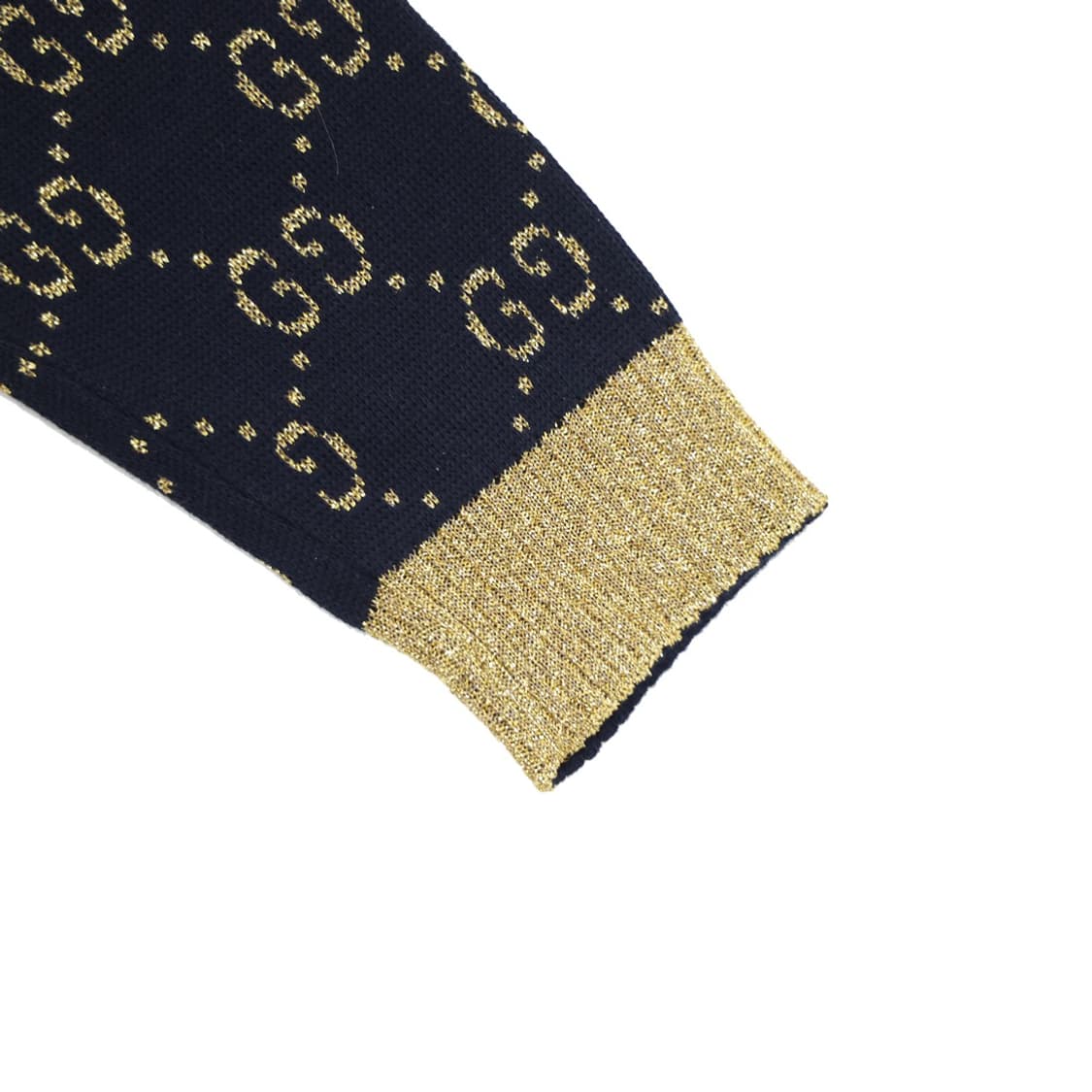 구찌 529193 코튼 라메 GG 가디건 네이비 골드 상품이미지3