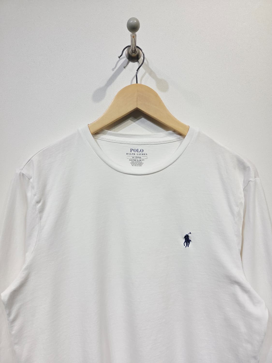 폴로 랄프로렌 커스텀 슬림핏 화이트 긴팔 티셔츠 상품이미지3