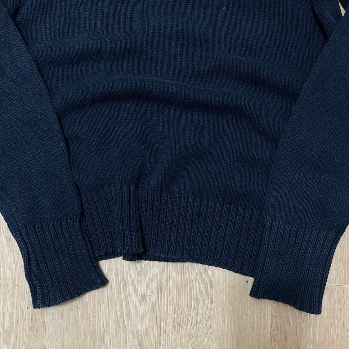 더 폭스 폴로 클럽 로고 자수 라운드넥 니트 [네이비] L/100 상품이미지3