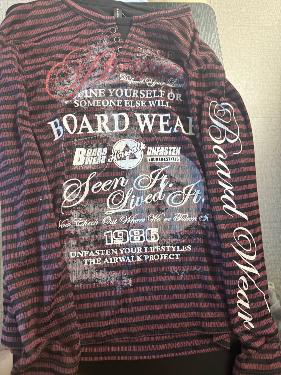 에어워크 레이어드 스프라이트 프린팅 롱슬리브 상품이미지1