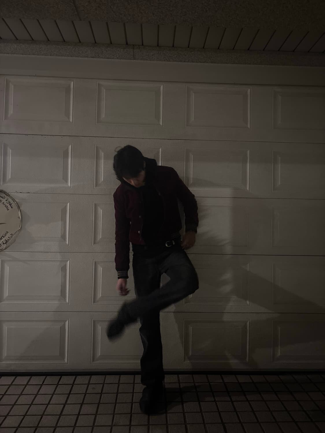 생로랑 바시티자켓 테디자켓 버건디 상품이미지4