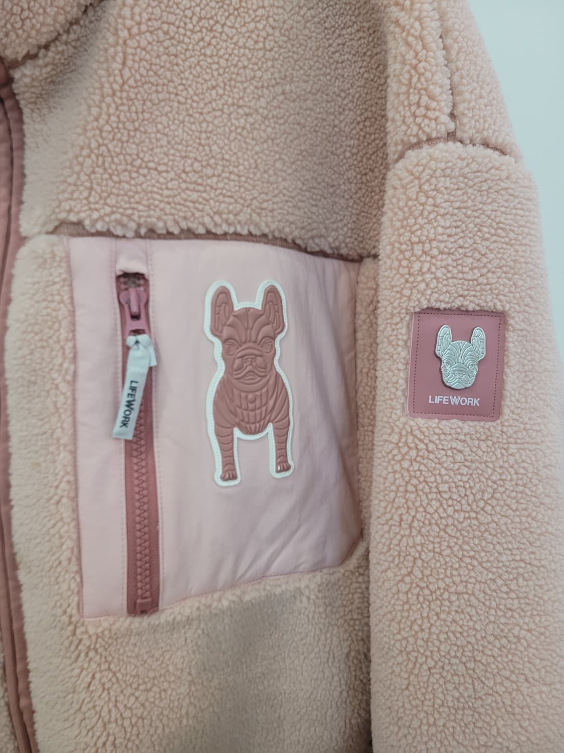 라이프워크 뽀글이 플리스 핑크 점퍼 S사이즈 상품이미지3