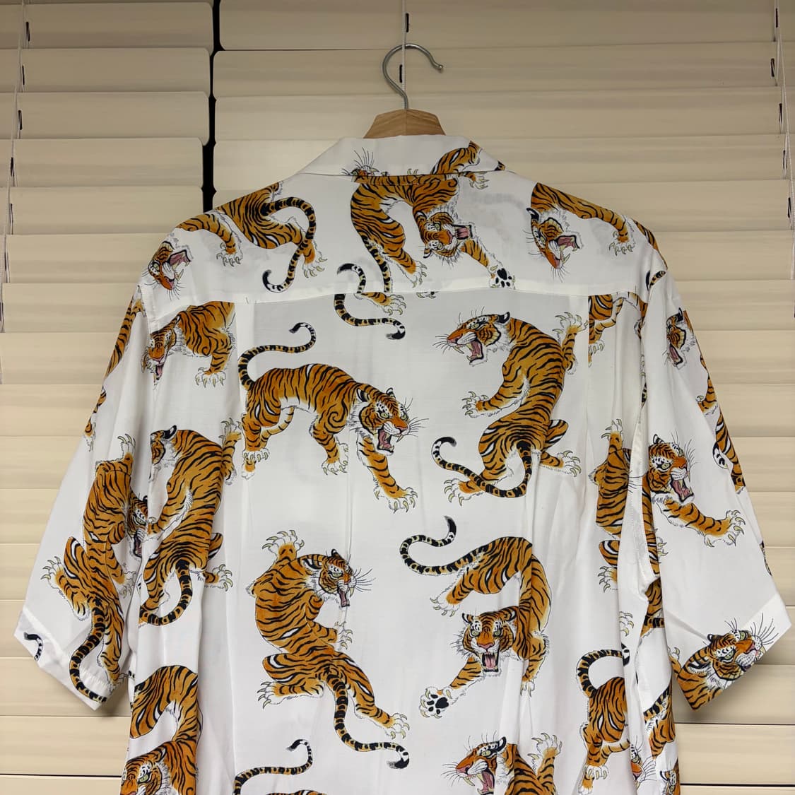 와코마리아 팀레히 오픈카라 레이온 하와이안 반팔 셔츠 M 상품이미지8