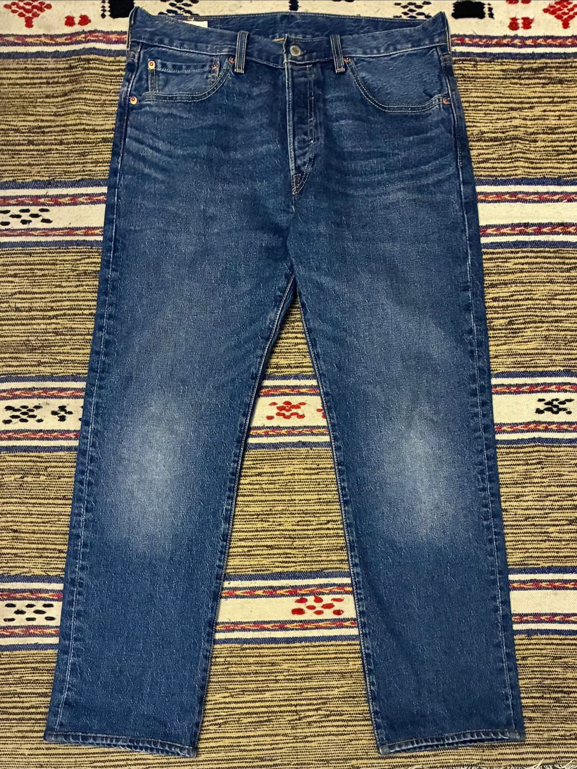 (32)Levis 리바이스 501 프리미엄 빅E 워싱 중청 데님 상품이미지1