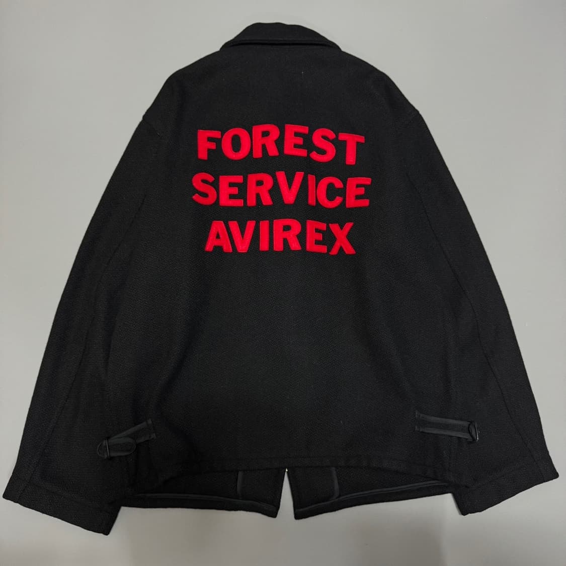 아비렉스(AVIREX) 블랙 포레스트 서비스 패치로고 울 블루종 자켓 M 상품이미지8