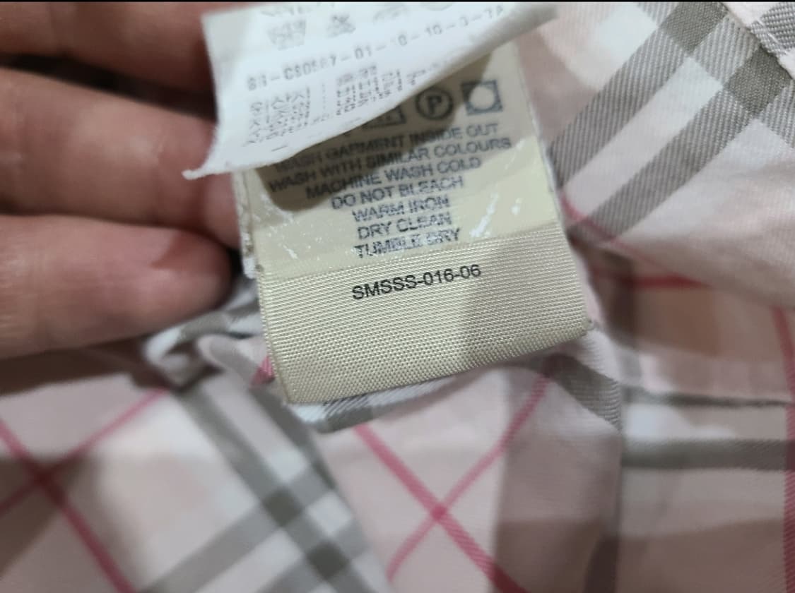 버버리 핑크색 체크셔츠 상품이미지9