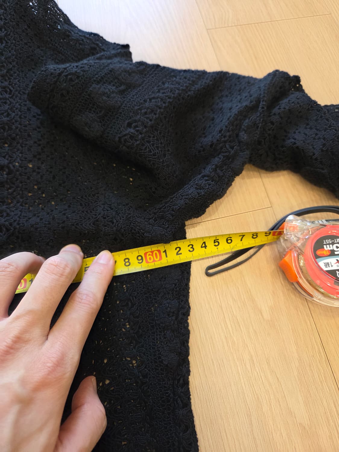 Coco Shirt Black Cotton Crochet 상품이미지4