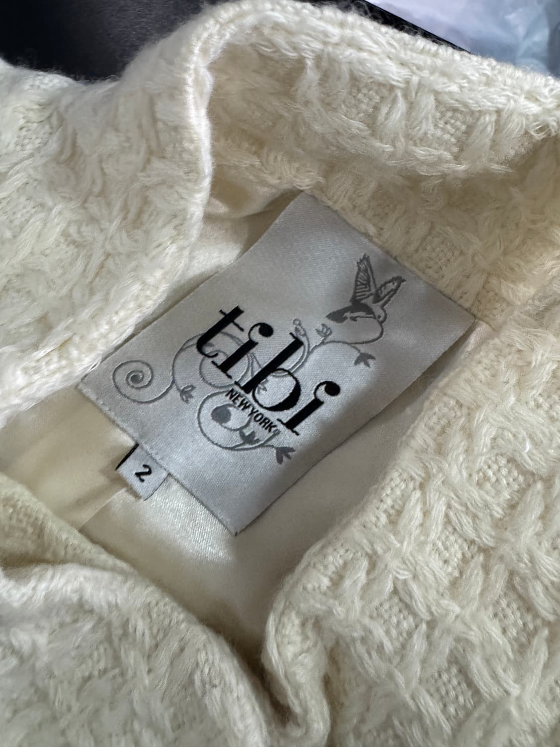 여성 Tibi 티비 비건울 트위드 금장 원피스 상품이미지3