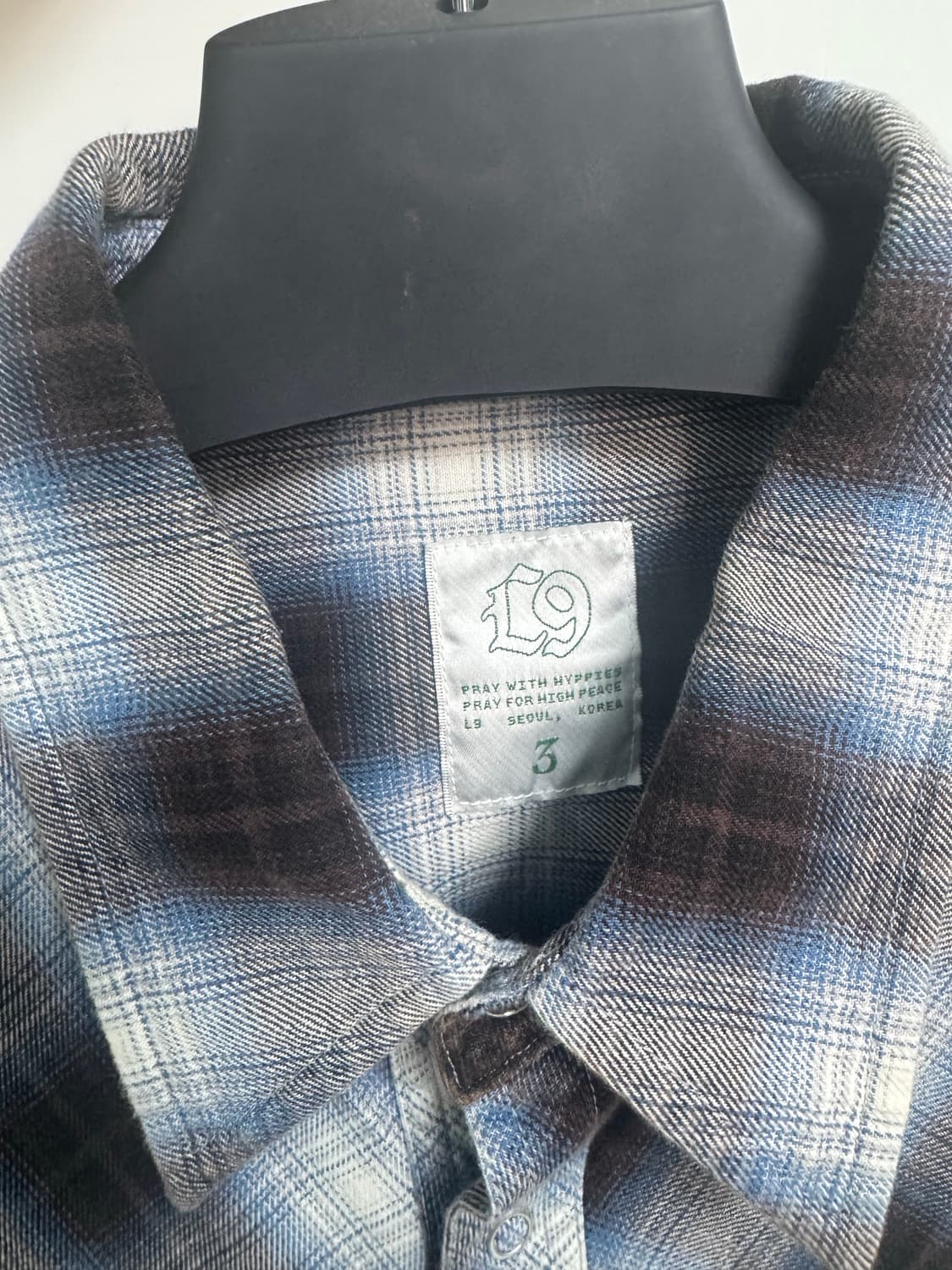 L9 웨스턴 체크 셔츠 사이즈 3 상품이미지6