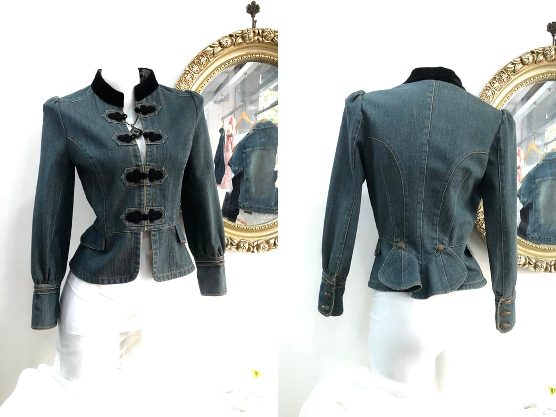 RENEEVON oriental frog button denim 자켓 상품이미지1