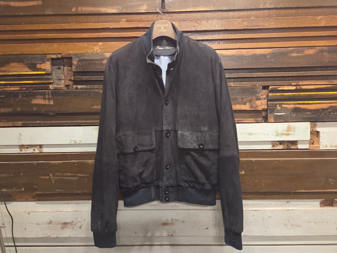 이탈리아 브랜드 FUSARO ANTONIO 스웨이드 해링턴자켓 상품이미지1