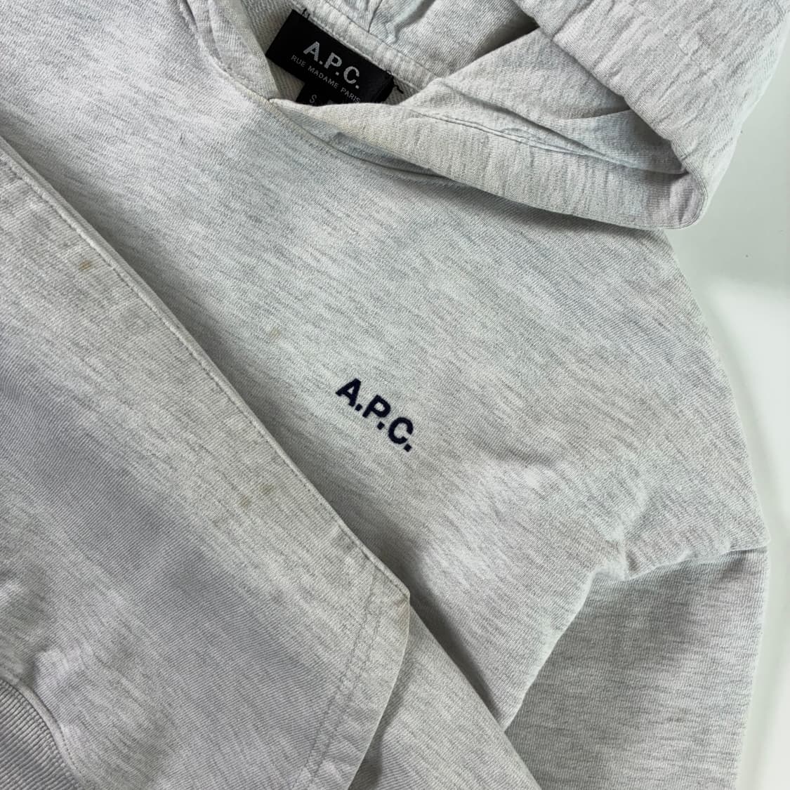A.P.C 아페쎄 라이트 멜란지 헤비코튼 후드티 상품이미지3