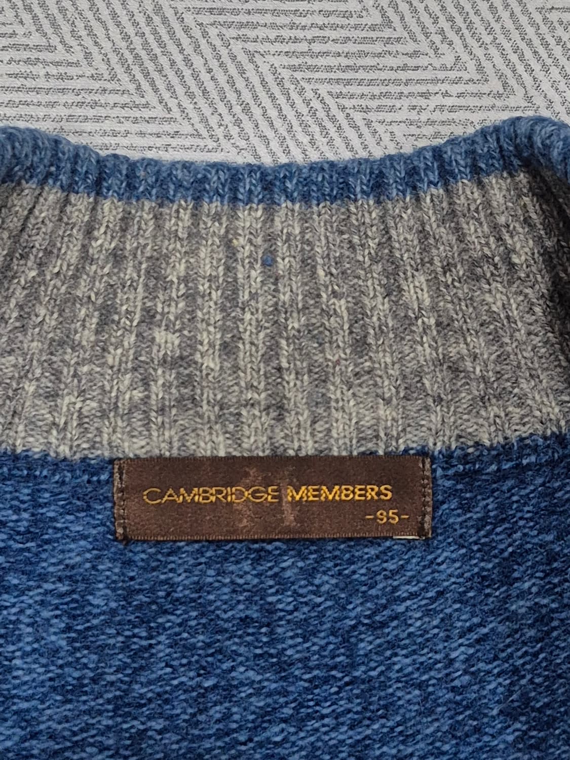 캠브리지맴버스 블루 하프넥 니트 스웨터 남성 95사이즈 상품이미지5