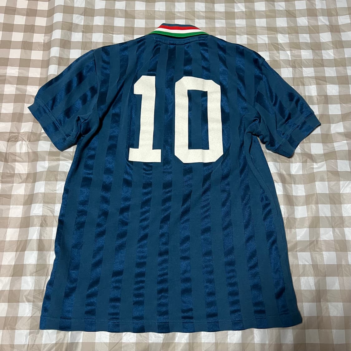 아디다스 이탈리아 반팔 카라티 90 빈티지 축구 유니폼 져지 상품이미지3