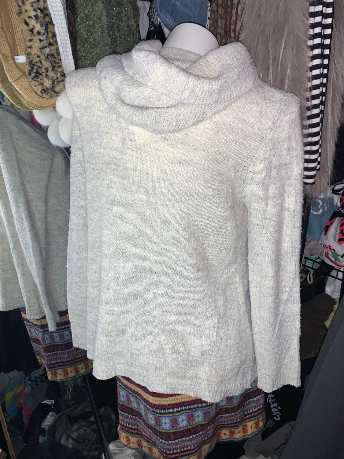 y2k 원버튼 모리 오트 후드가디건 상품이미지2