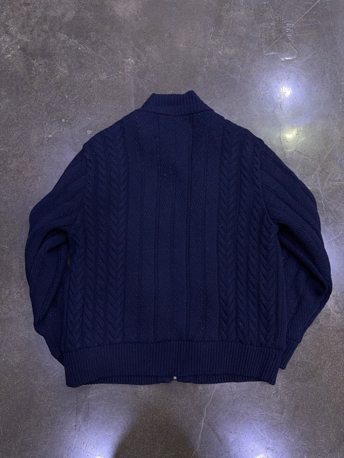 헨리코튼 토끼털 울 캐시미어 블렌드 케이블 니트 집업 자켓 100 상품이미지3