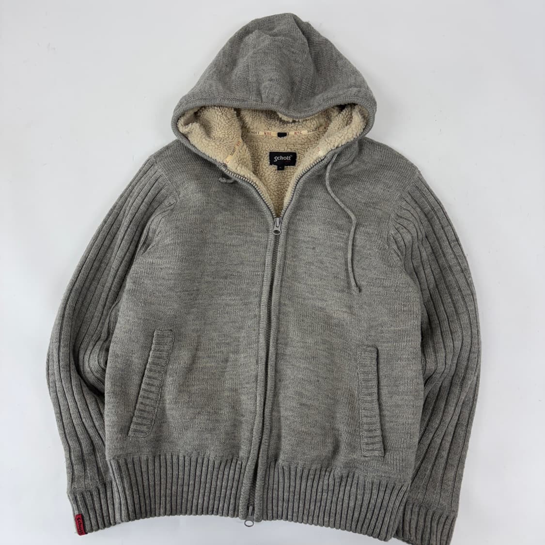 쇼트 니트 후드집업 상품이미지3