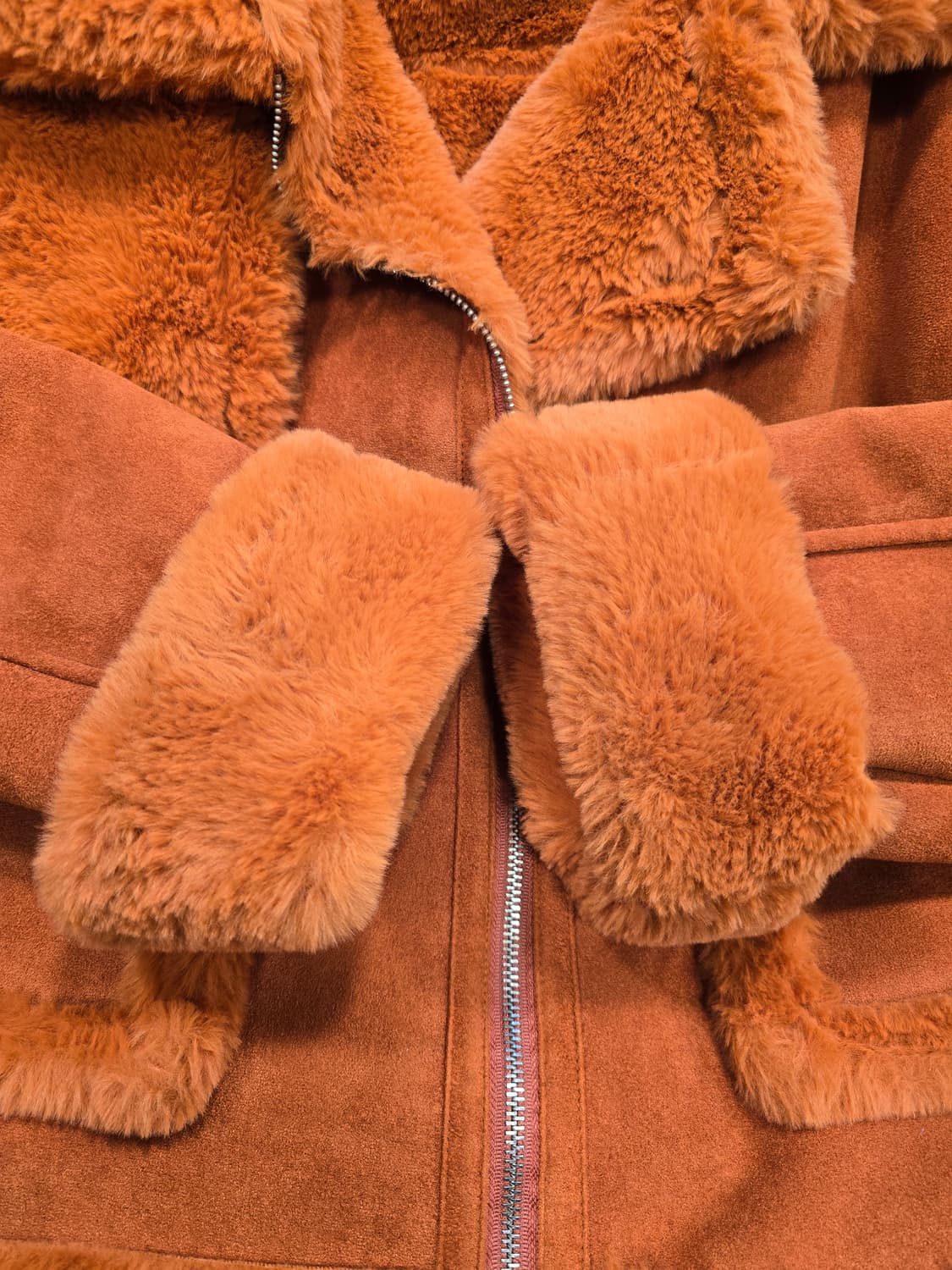 COOLPIS 오렌지 무스탕 자켓 프리사이즈 상품이미지5