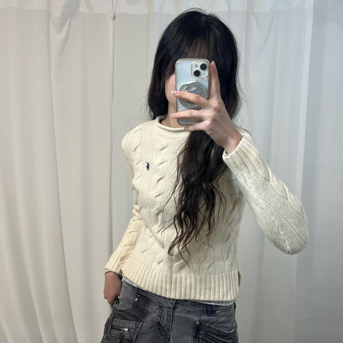 Polo Ralph Lauren Ivory Cable Knit 상품이미지1