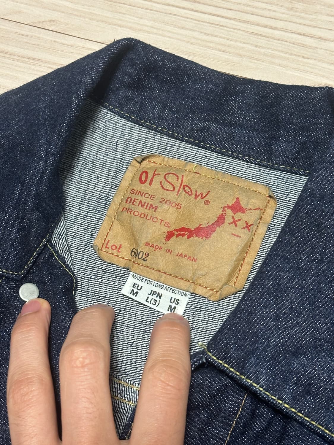오어슬로우 2세대 데님 인디고 3사이즈 팝니다. 상품이미지3