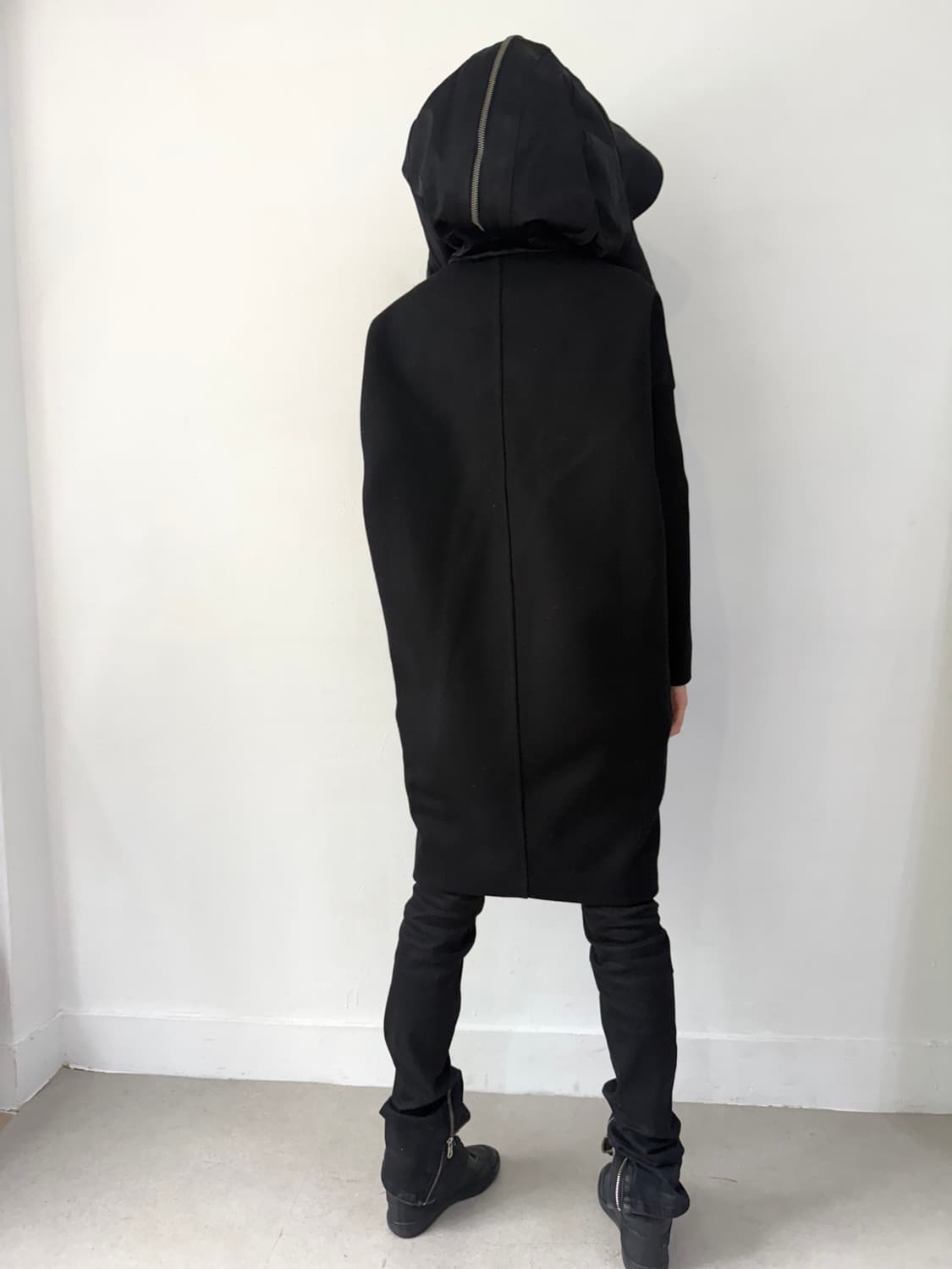 릭오웬스 13FW 런웨이 위자드 후드 코트 상품이미지2