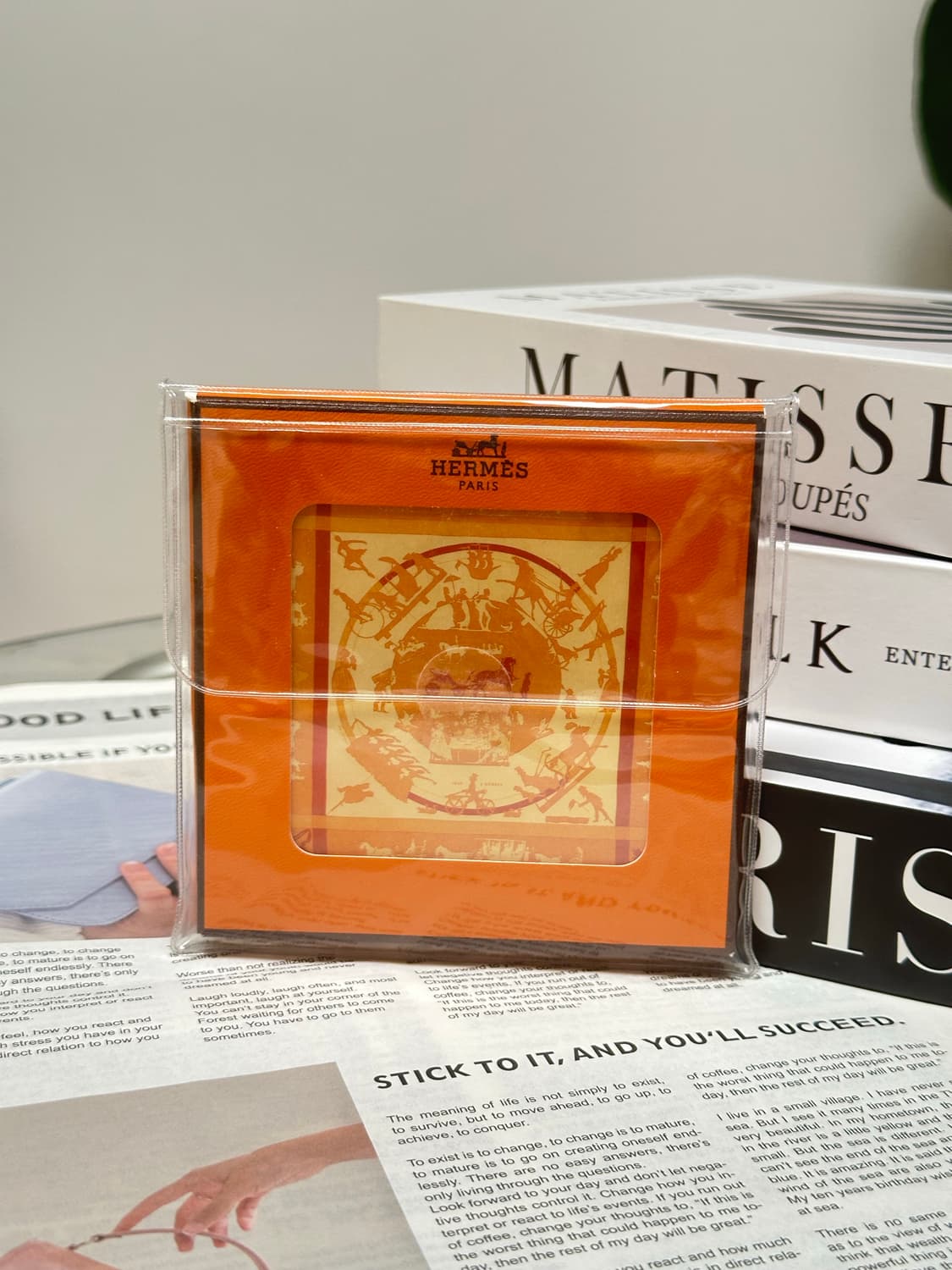 에르메스 쁘띠 스카프 오렌지 상품이미지5