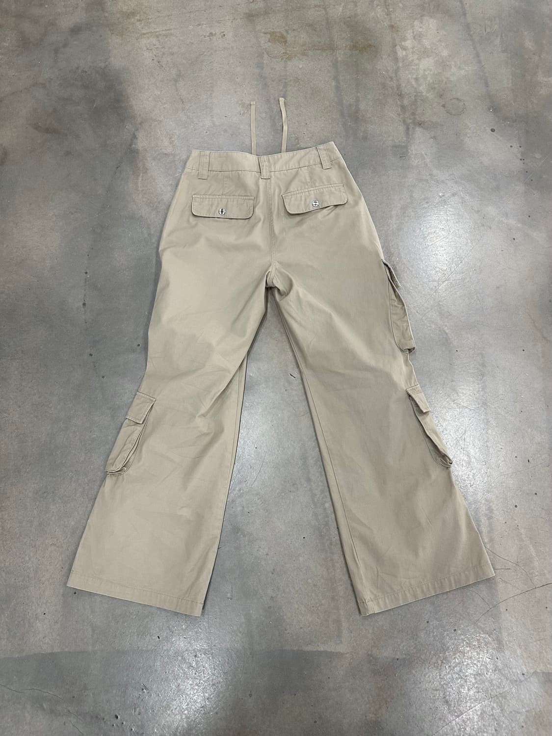 빈티지 와이드부츠컷 카고팬츠 샌드베이지 상품이미지6
