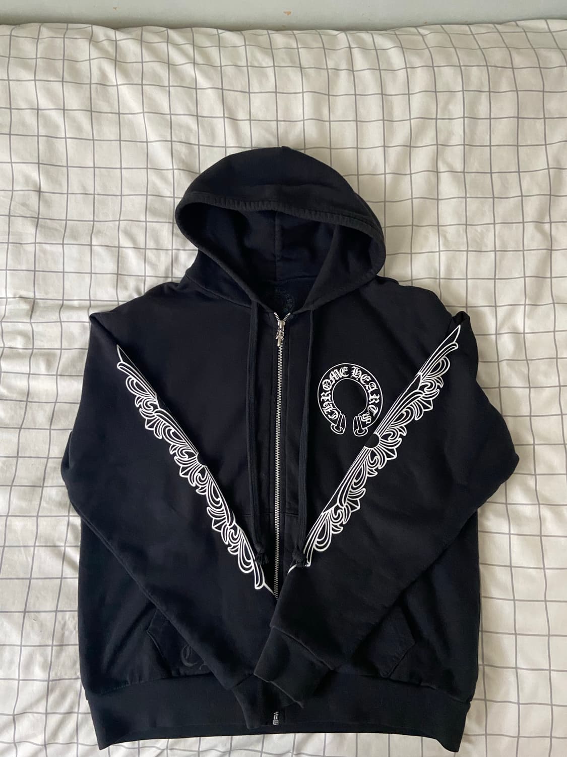 크롬하츠 홀스슈 플로랄 플리스 후드집업 사이즈 s 상품이미지1