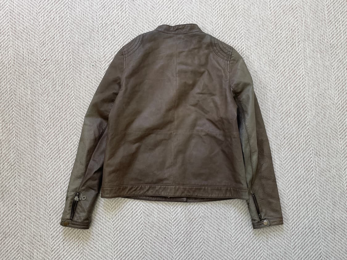 빈티지 싱글라이더  브라운 돈피 레더 자켓  상품이미지6