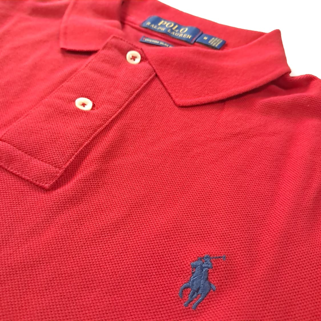 CK179 M 폴로 레드 반팔 메쉬 카라 티셔츠 상품이미지4