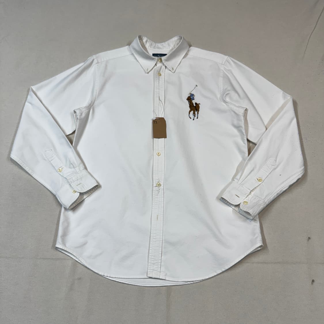 L) 폴로 랄프로렌 빅포니로고 클래식 화이트 옥스포드 셔츠 T1 상품이미지1