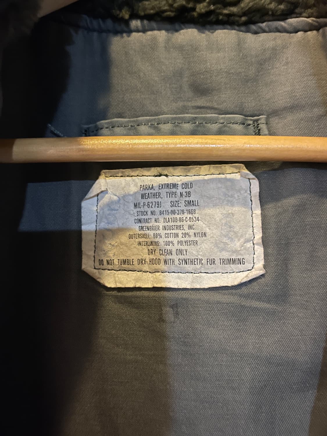 N-3B 오리지널 파카 상품이미지3