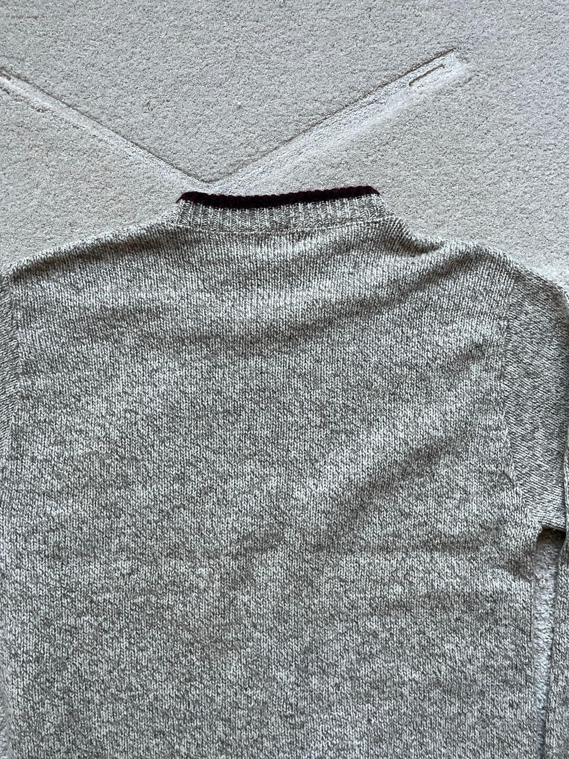 90s 엘엘빈 넥 배색 니트 (105) 상품이미지8