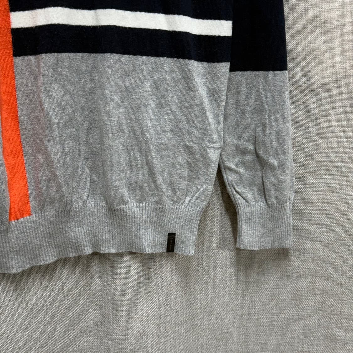 [L] 디젤(DIESEL) 스트라이프 얇은 코튼 긴팔 니트 상품이미지4