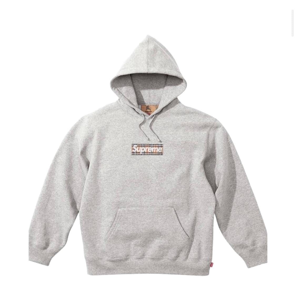 슈프림 버버리 박스로고 후드 헤더 그레이 XL 새제품 판매 상품이미지1
