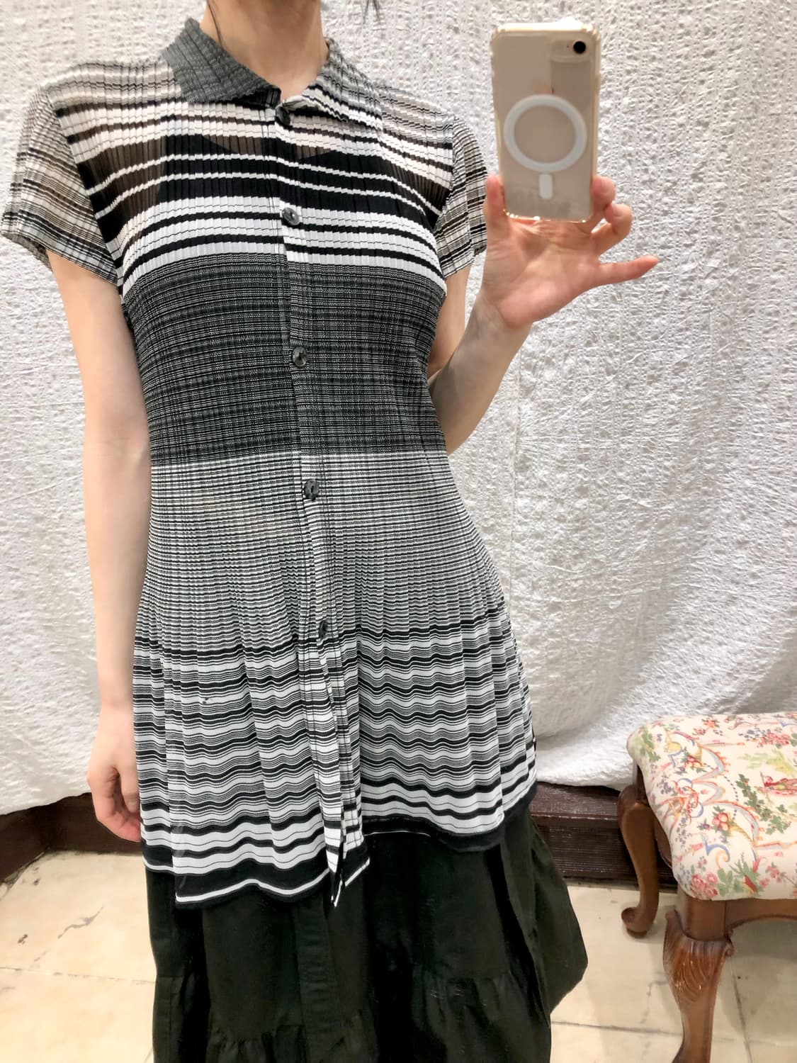 stripe pleats mini ops 상품이미지5