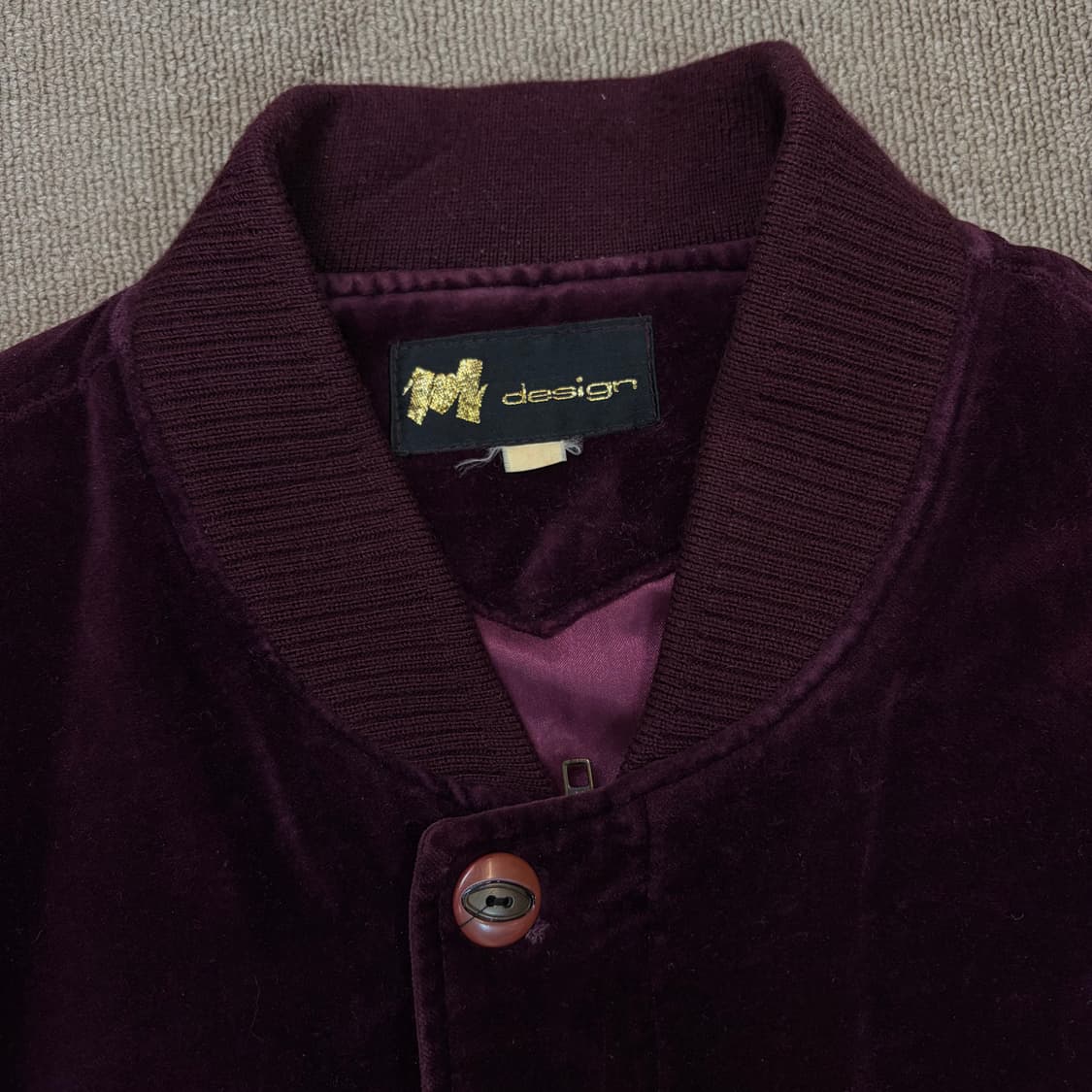 70s 영도벨벧 빈티지 영도벨벳(벨루어) 봄버 자켓  상품이미지2