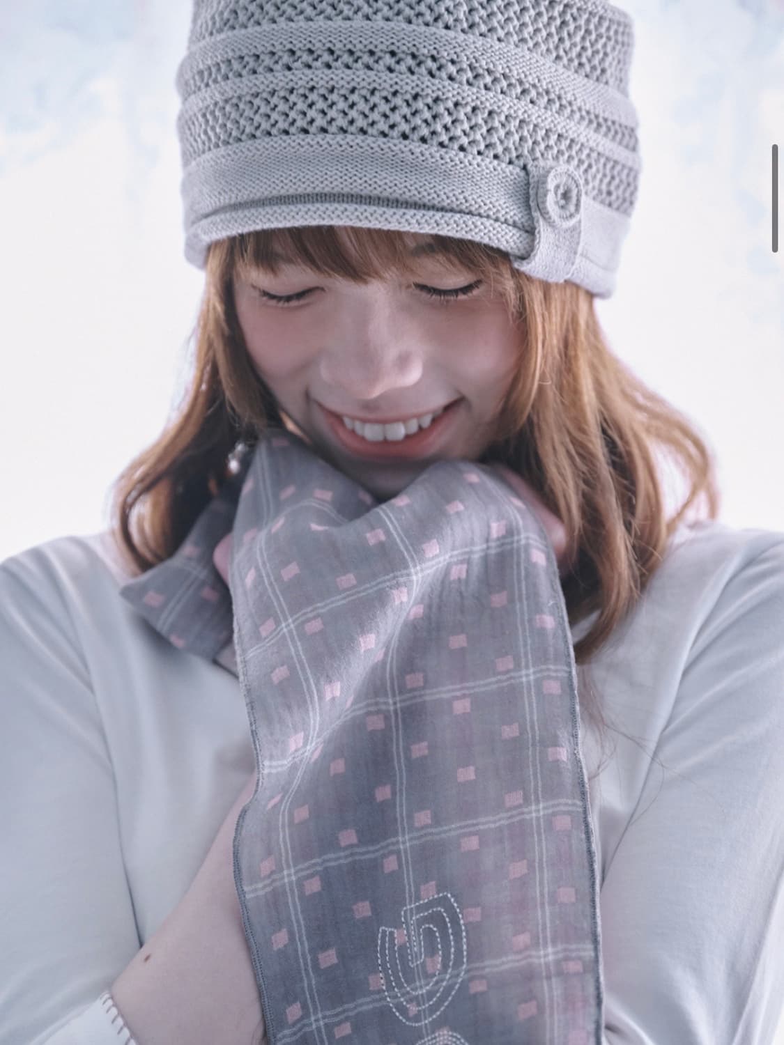 허그유어스킨 버튼 니트 비니 상품이미지4