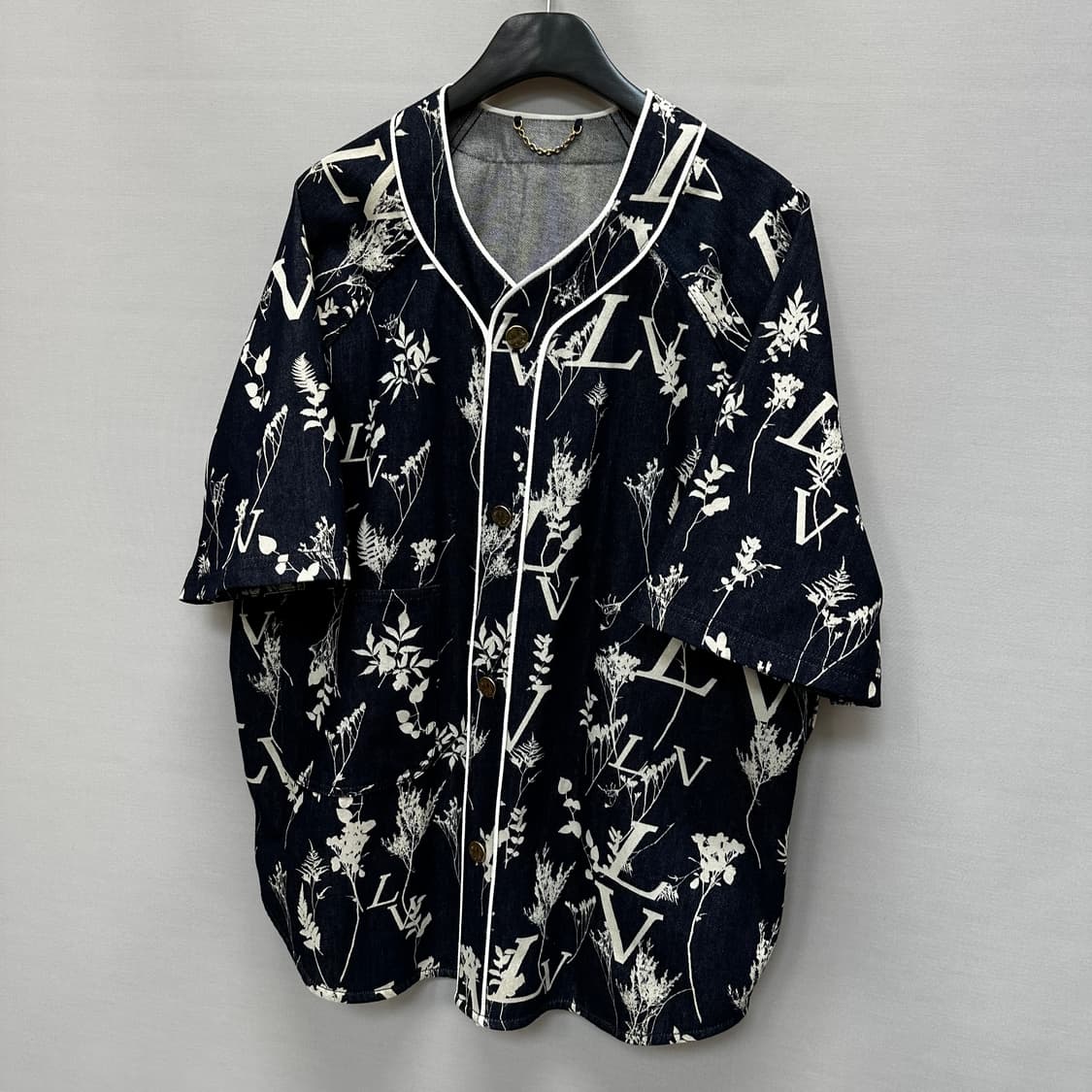 루이비통 LV 리프 데님 베이스볼 반팔셔츠 ( 110 ) 상품이미지3