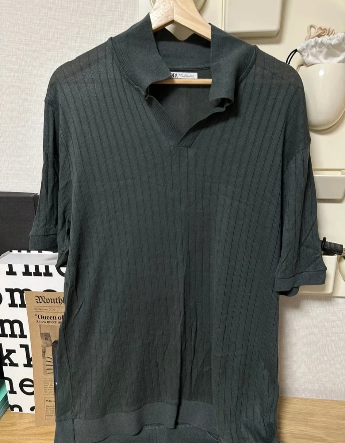 ZARA 남성용 카라 니트 티셔츠 L
 상품이미지1