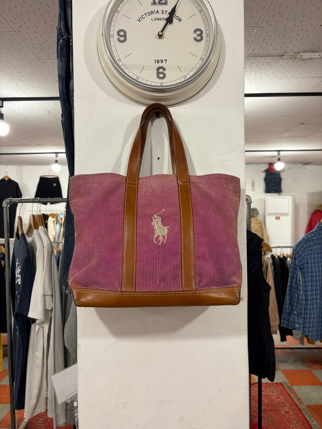 폴로 골덴토트백 상품이미지2