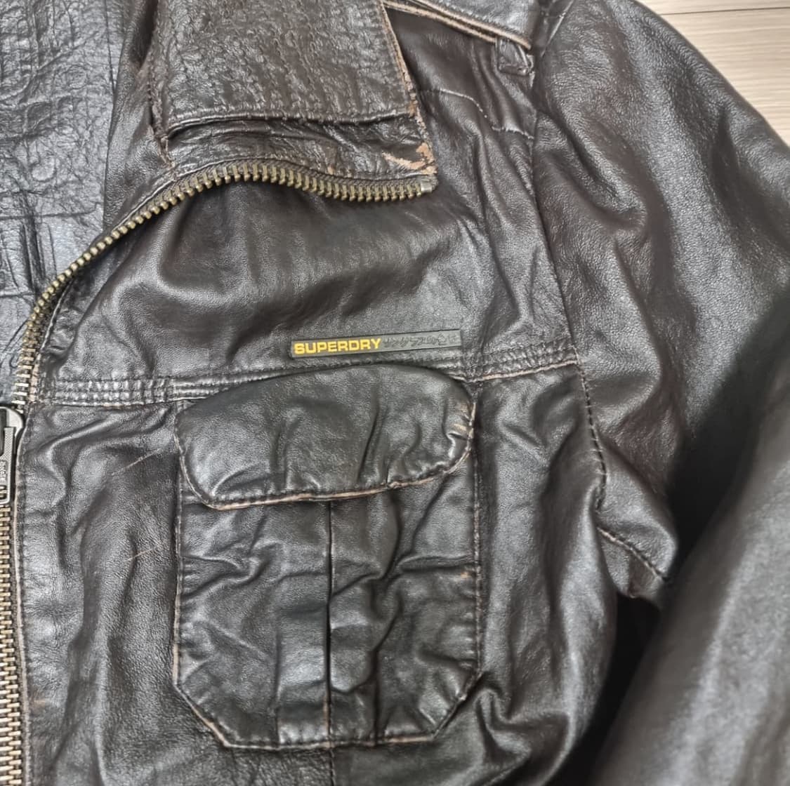 슈퍼드라이배컴 가죽자켓(L) 상품이미지2